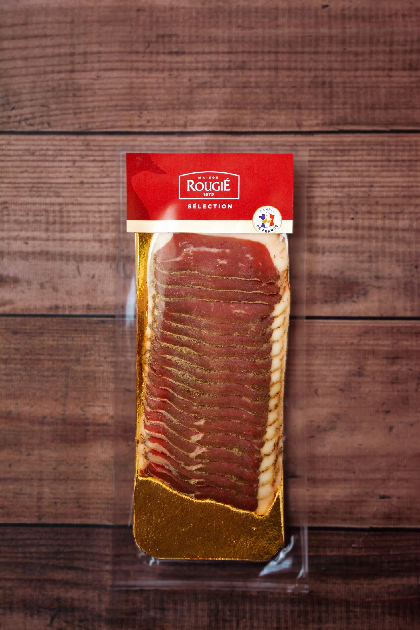 Magret tranché fumé au poivre